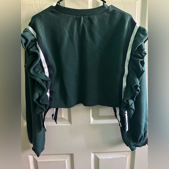 Green Ruffle Sweater - Picture 10 of 10